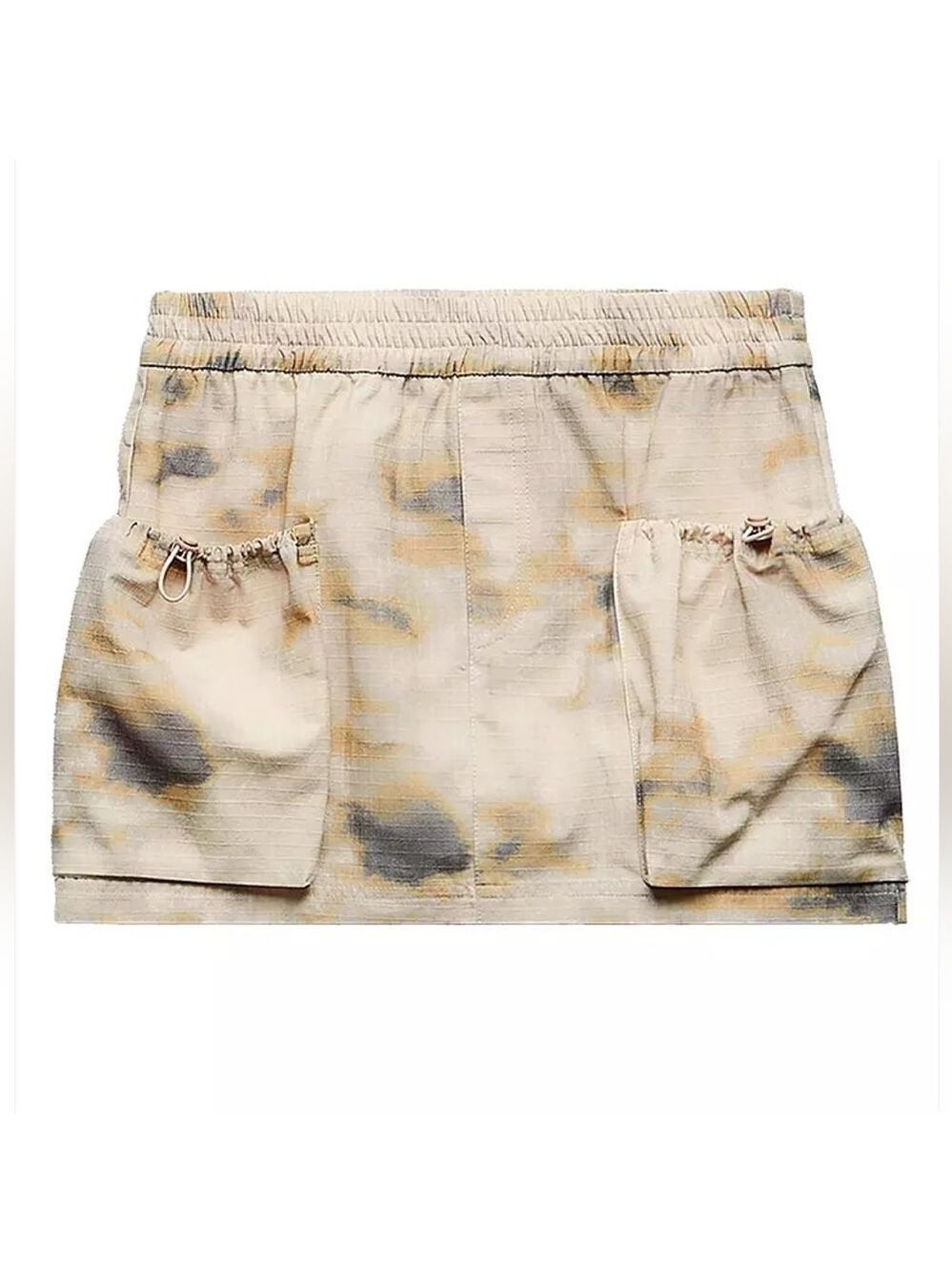 ZARA Neutral Mini Camo Utility Skirt Plus Size XXL